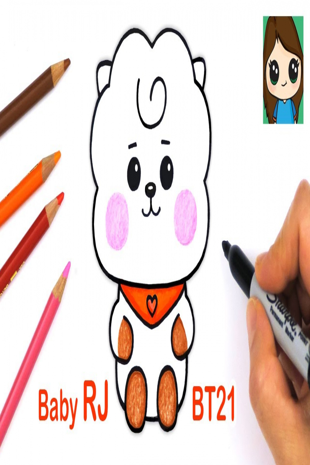 How to Draw BT BABY RJ  BTS Jin Persona