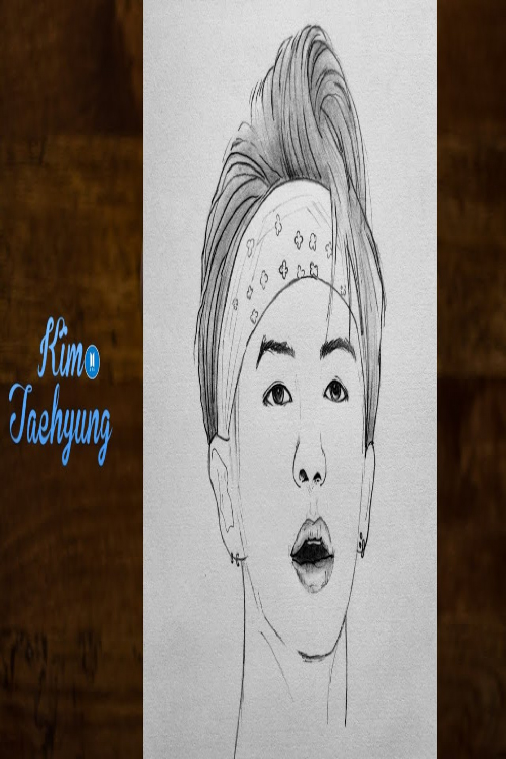 How to draw BTS - V (step by step) for beginners  Face drawing of a boy   kpop sketch  YouCanDraw