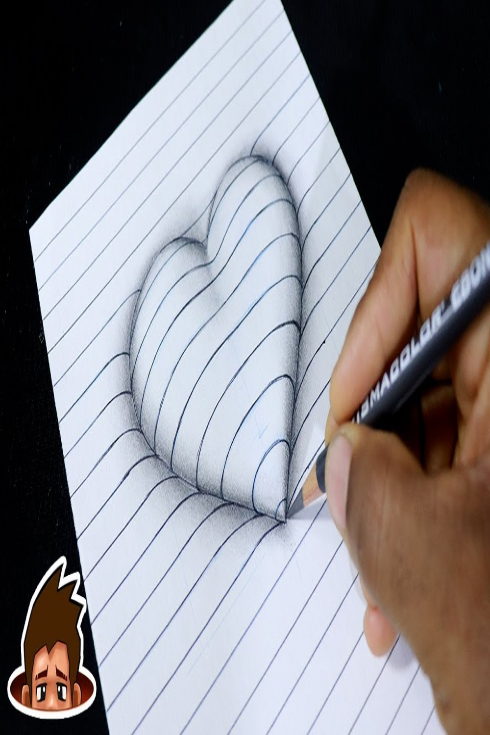 How to Draw D Embossed Heart  Easy Pencil Drawing Sketch