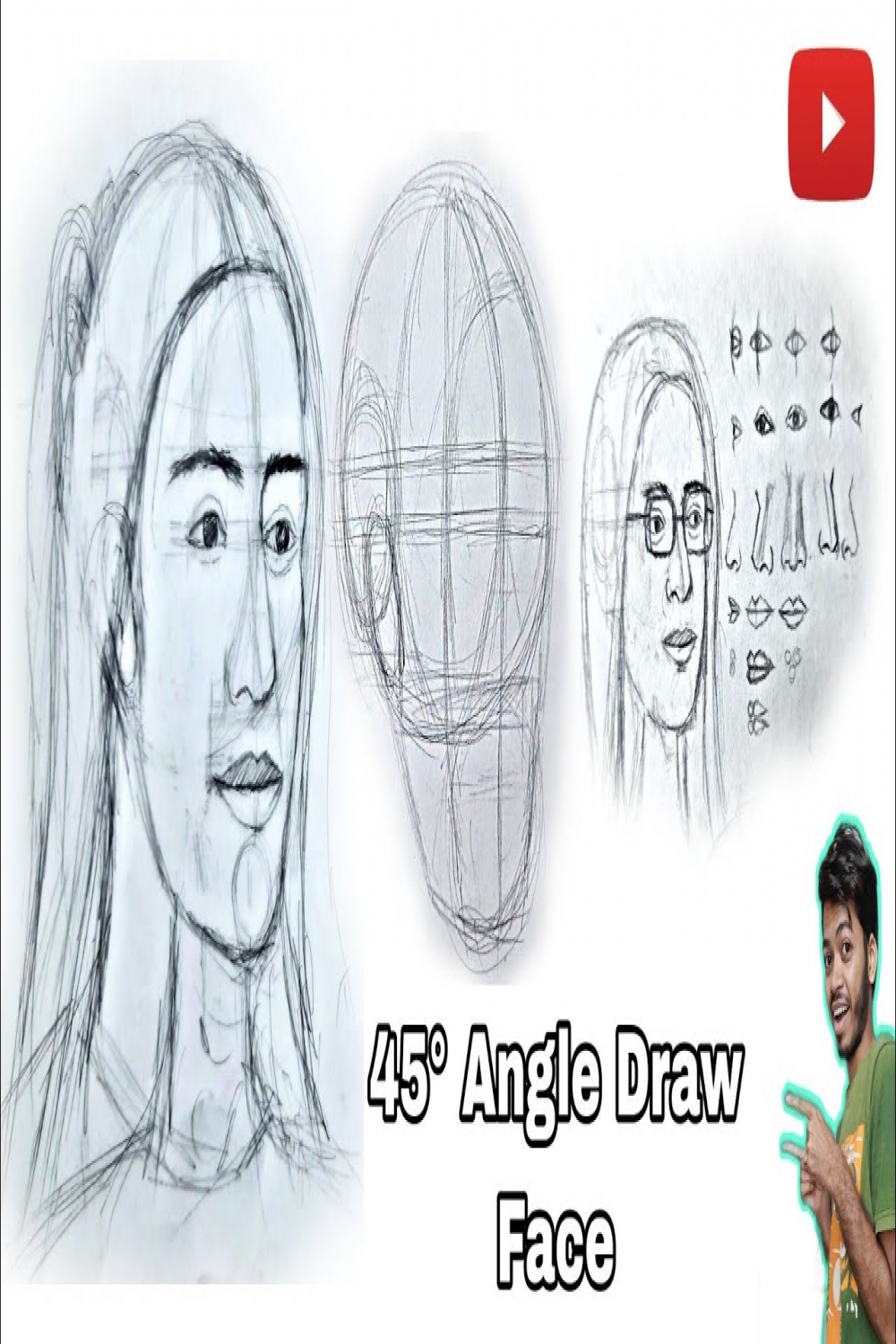 How To Draw Face ° Angle Without Reference  Pratham artist