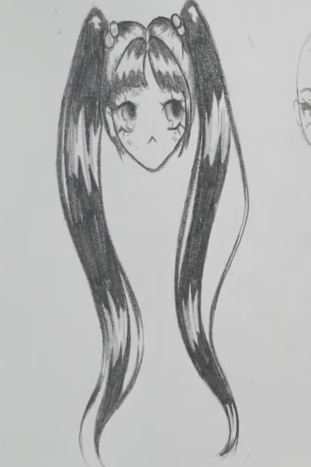 How to Draw Female Anime Hair in Pencil: Bangs, Pigtails and