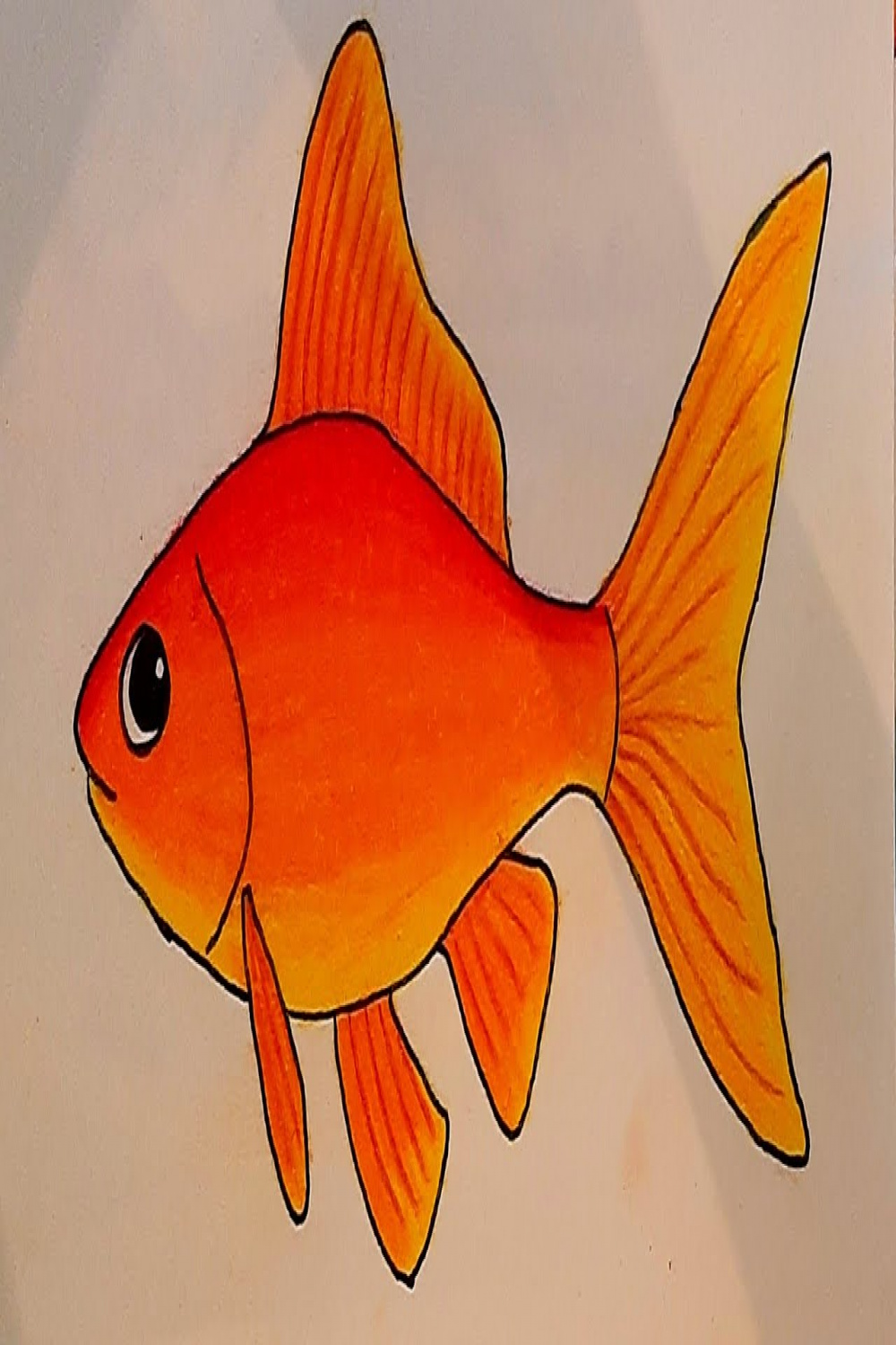 how to draw fish step by step very easy  gold fish drawing