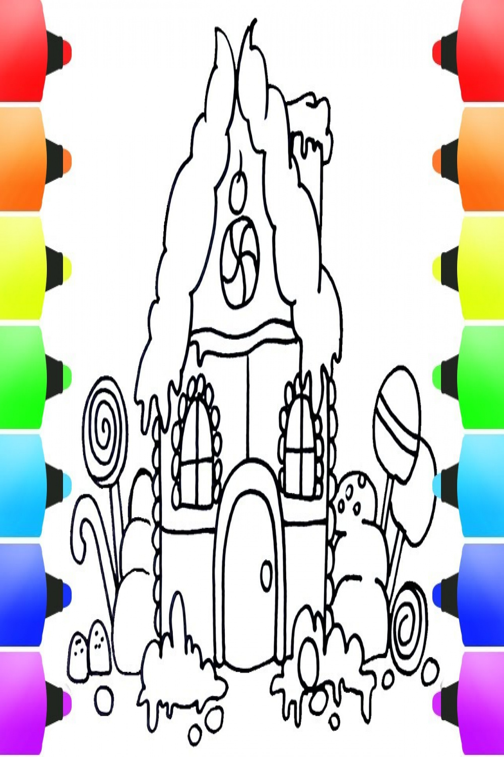 How to Draw Gingerbread House Easy for Kids! Drawing Ideas for Children