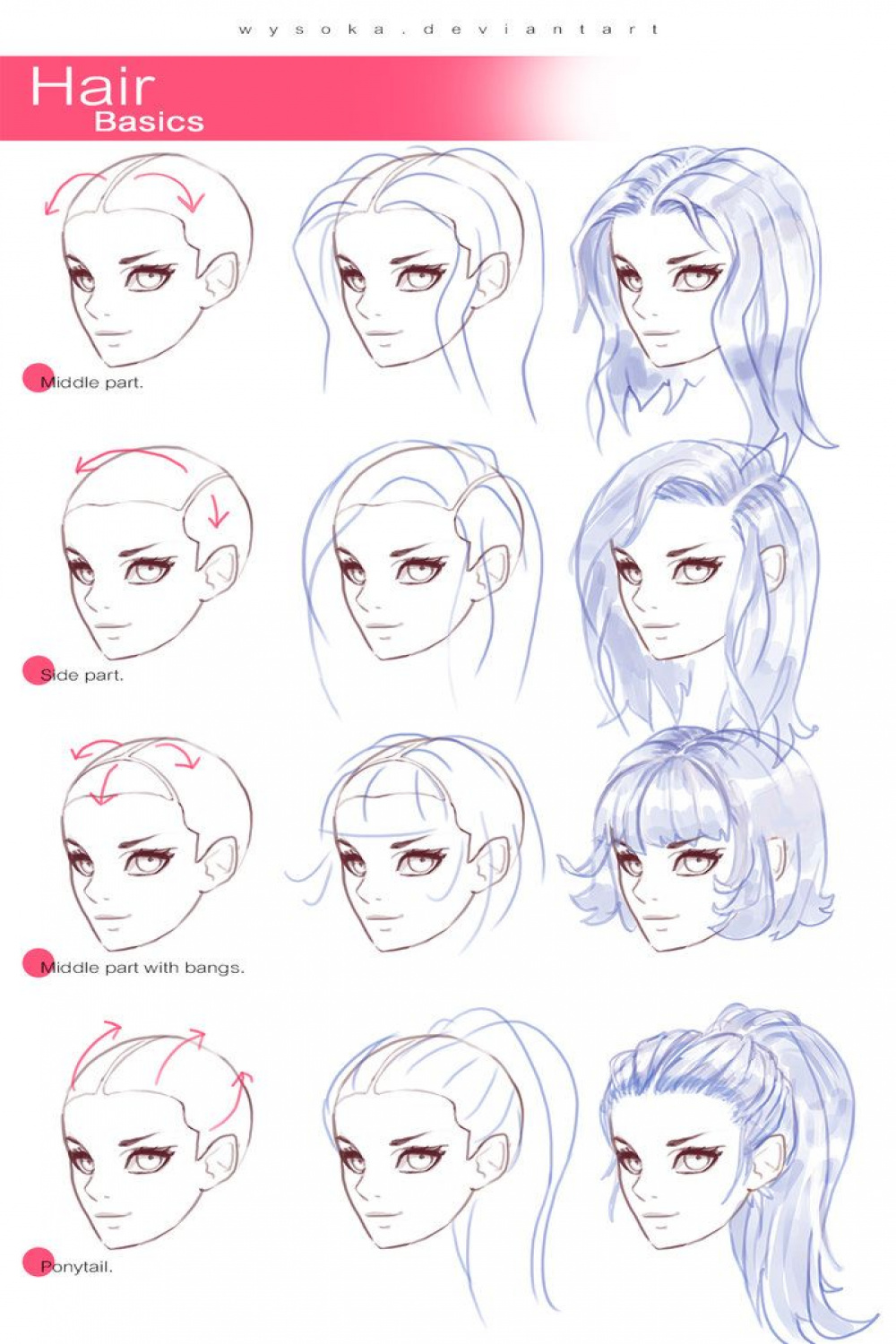 How To Draw Hair   Drawings, How to draw hair, Drawing people