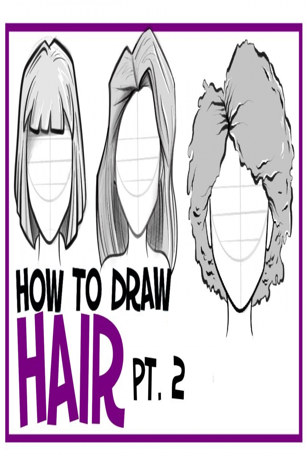How To Draw Hair For Women & Girls: CARTOONING  #