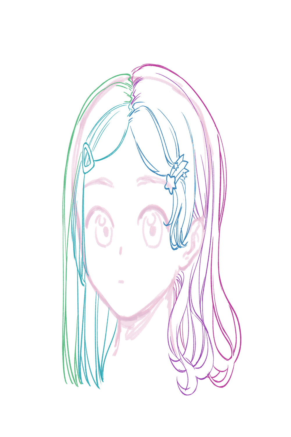 How to draw hair “Foundation preparation #” by GGRG - Make