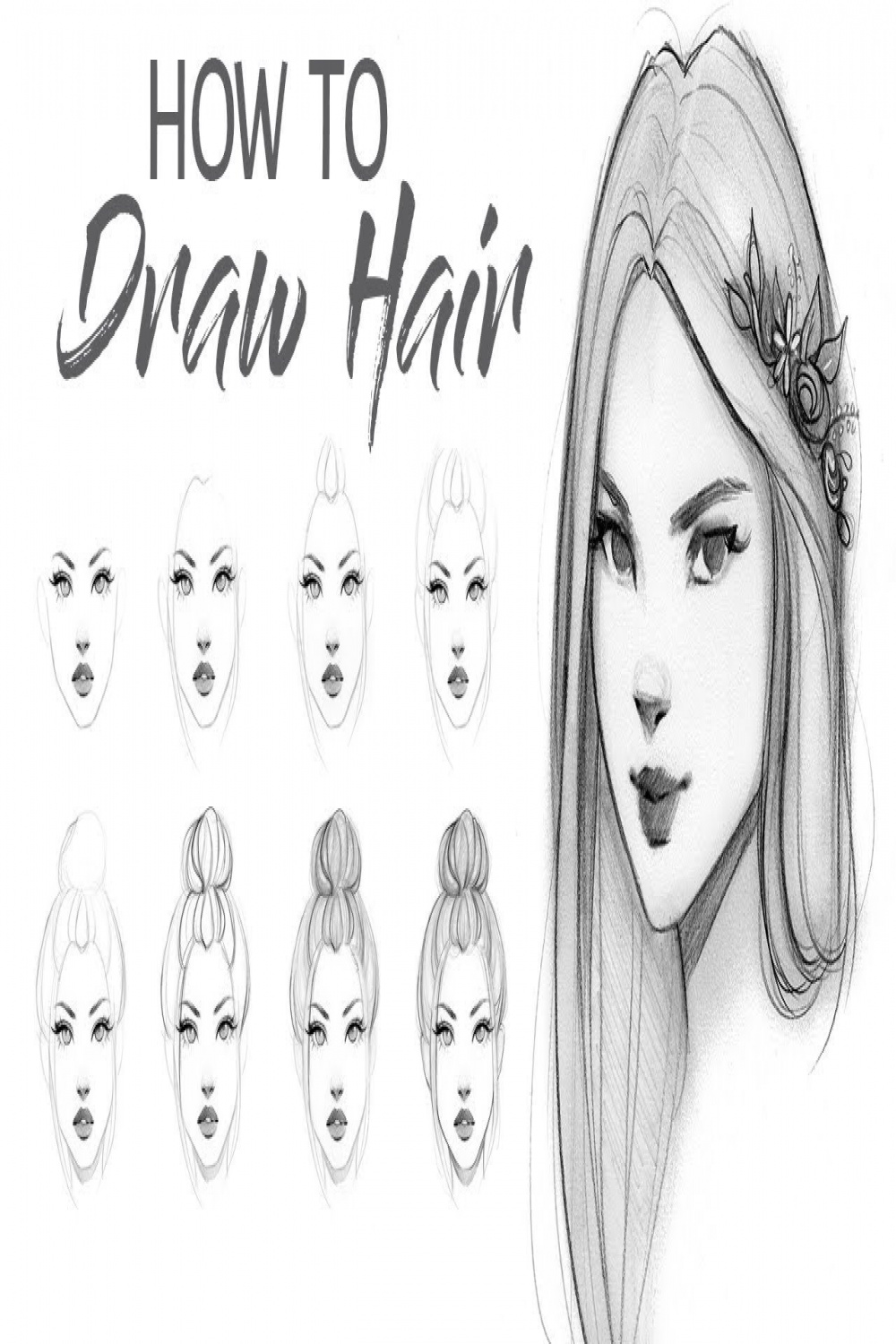 How to Draw Hair - Step by Step Tutorial!