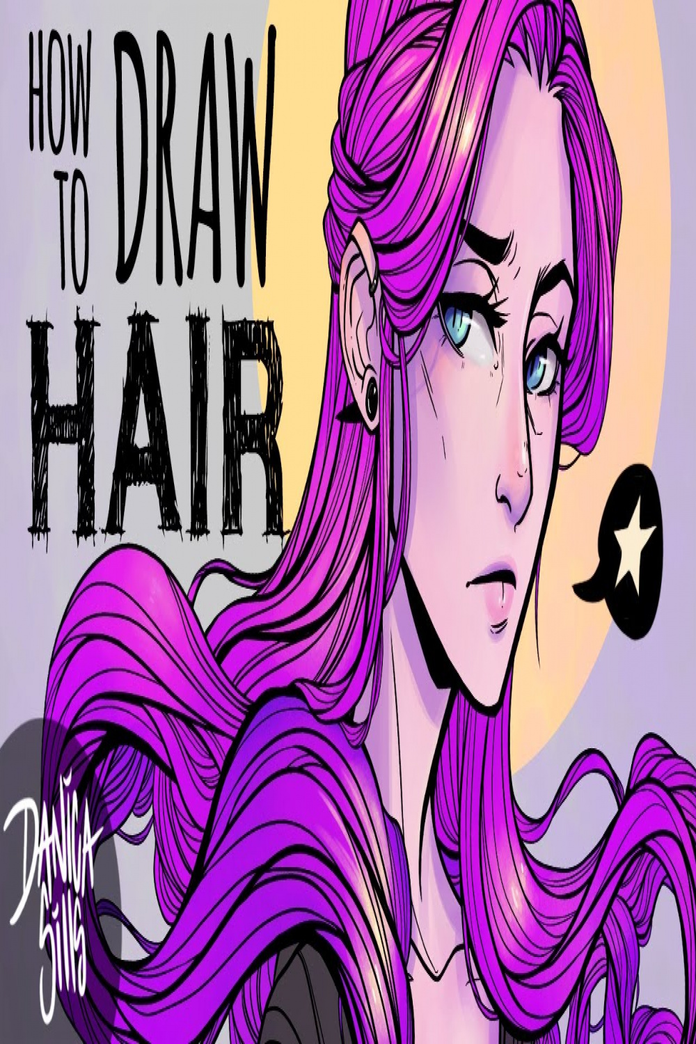 How to Draw Hair Tutorial ♦ Breaking Down Shapes + Adding Details