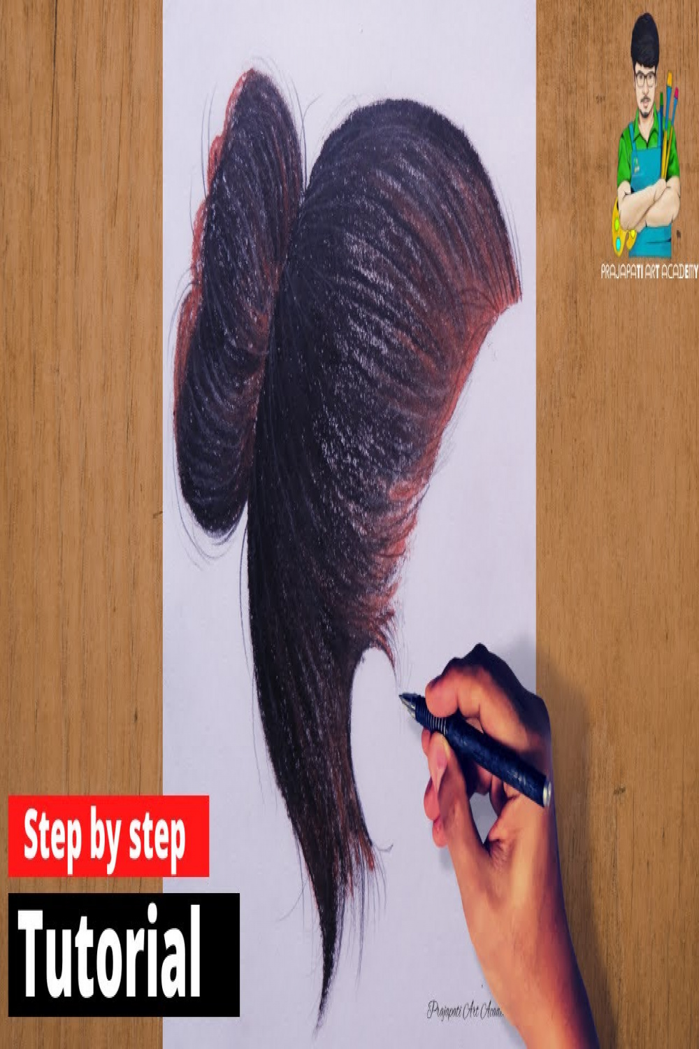 How To Draw Hair Using Oil Pastel । Step By Step Tutorial। Simple Oil  Pastel Drawing