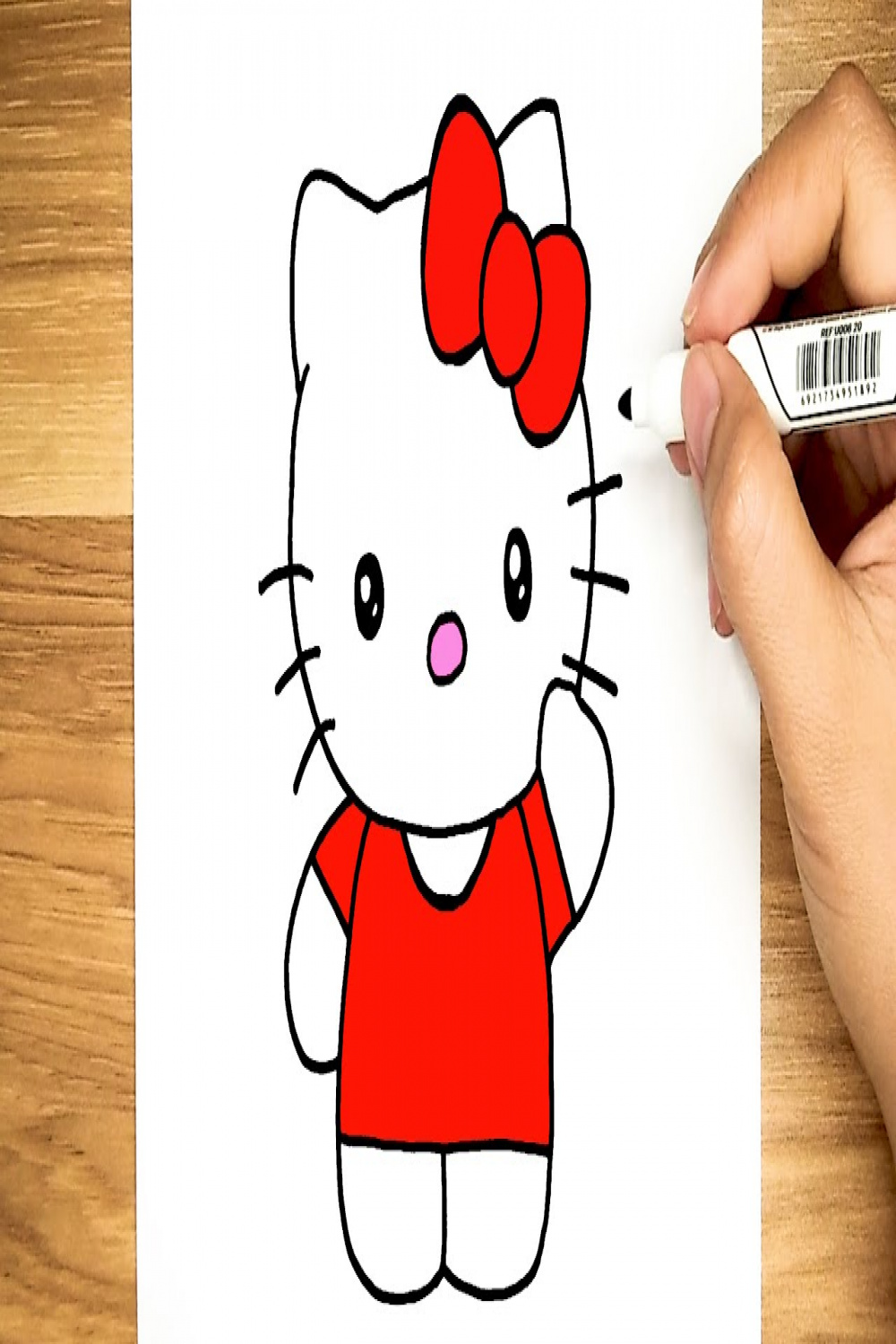 HOW TO DRAW HELLO KITTY, DRAW CUTE DESIGN