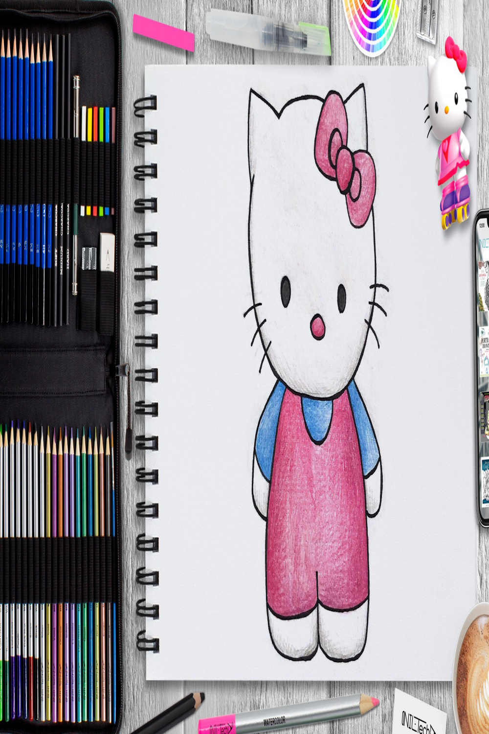 How to Draw Hello Kitty  Nil Tech - shop