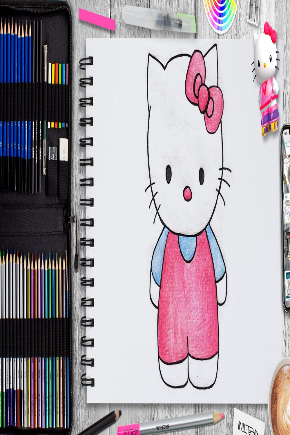 How to Draw Hello Kitty  Nil Tech - shop