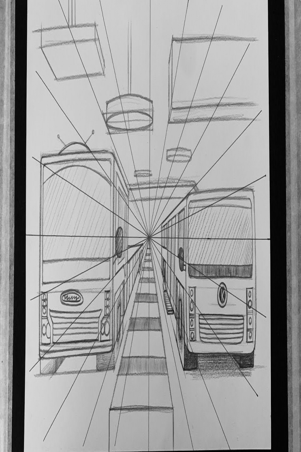 How to draw in one point perspective  Vehicles  For Beginners  Step by  Step  NID,NIFT,BFA,NATA