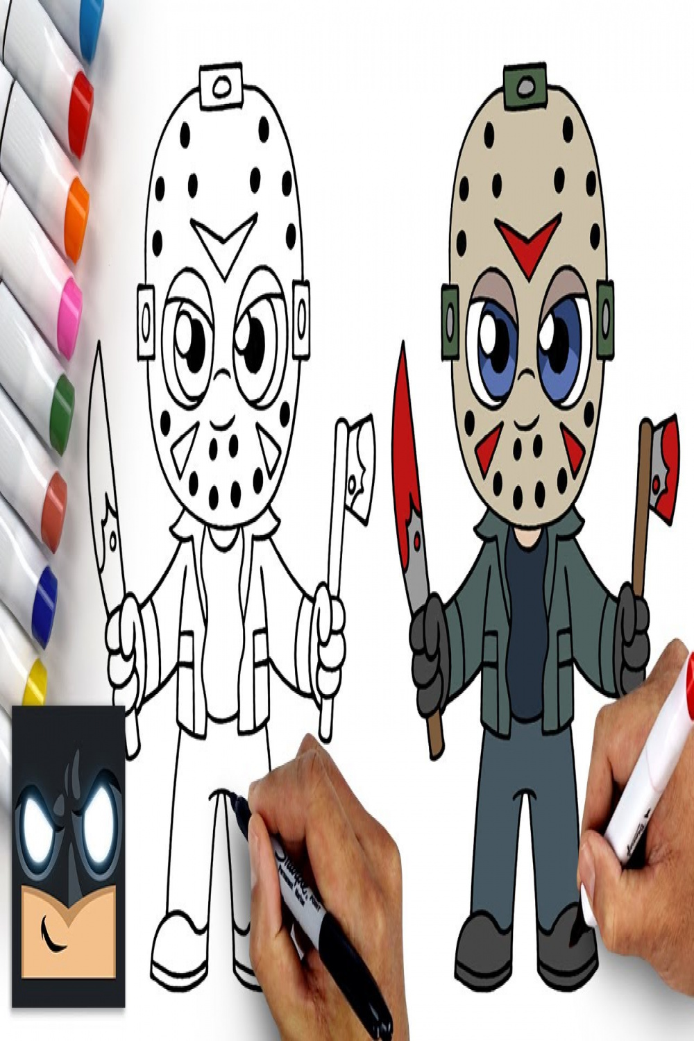 How To Draw Jason Voorhees 🔪 Friday the th