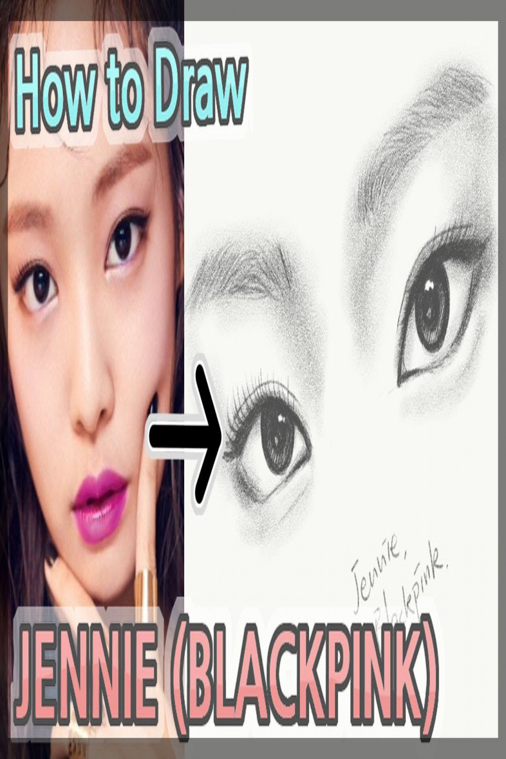 How to Draw Jennie (BlackPink) / Eyes Drawing / iPad Pro