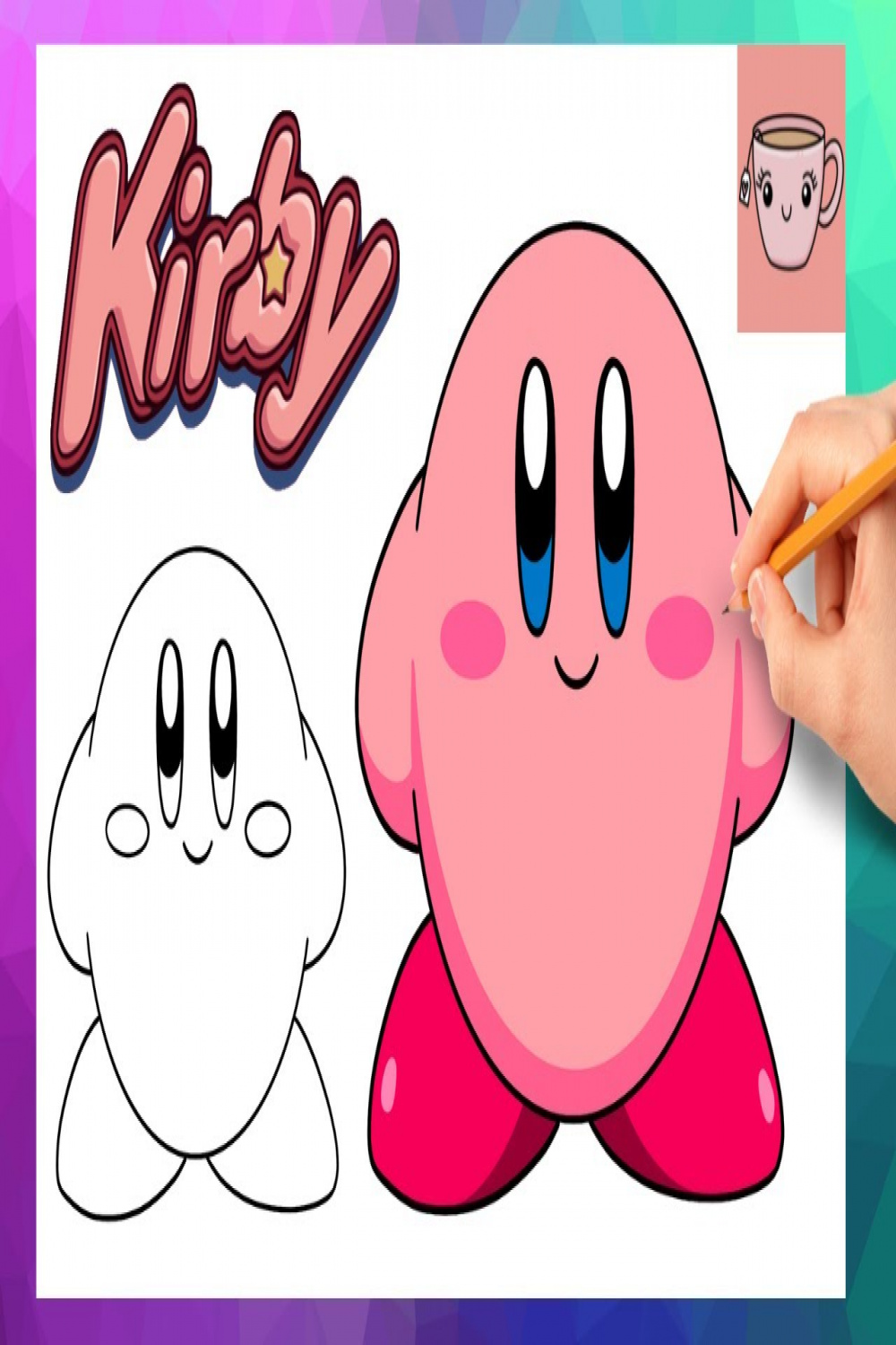 How To Draw Kirby  Cute Easy Step By Step Drawing Tutorial