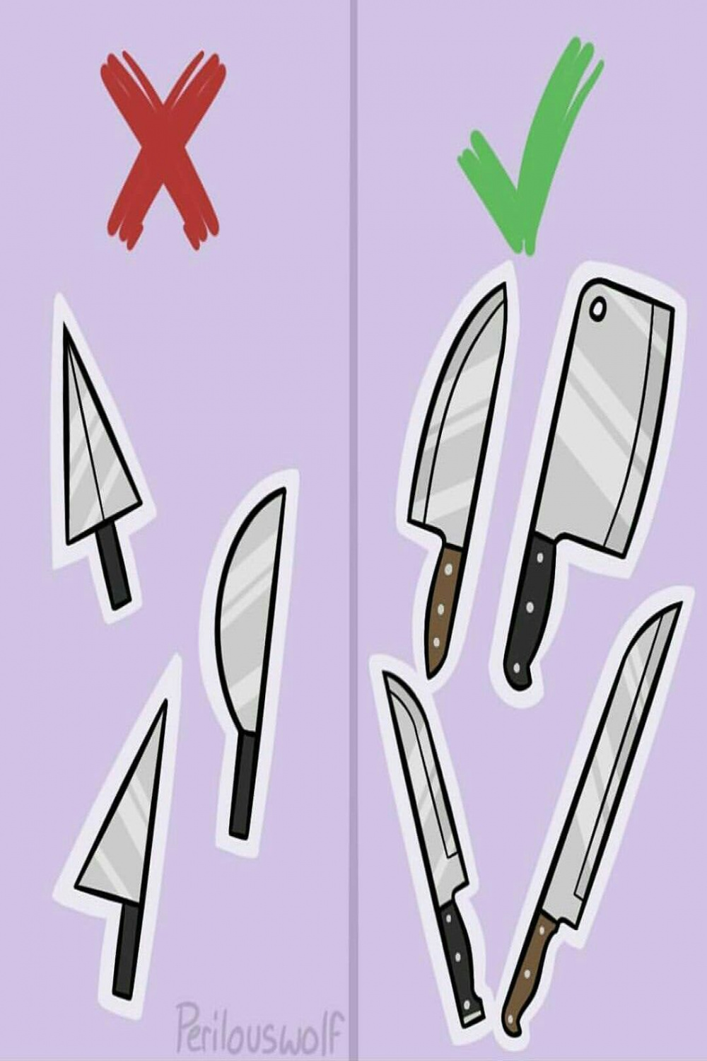 How to draw knives