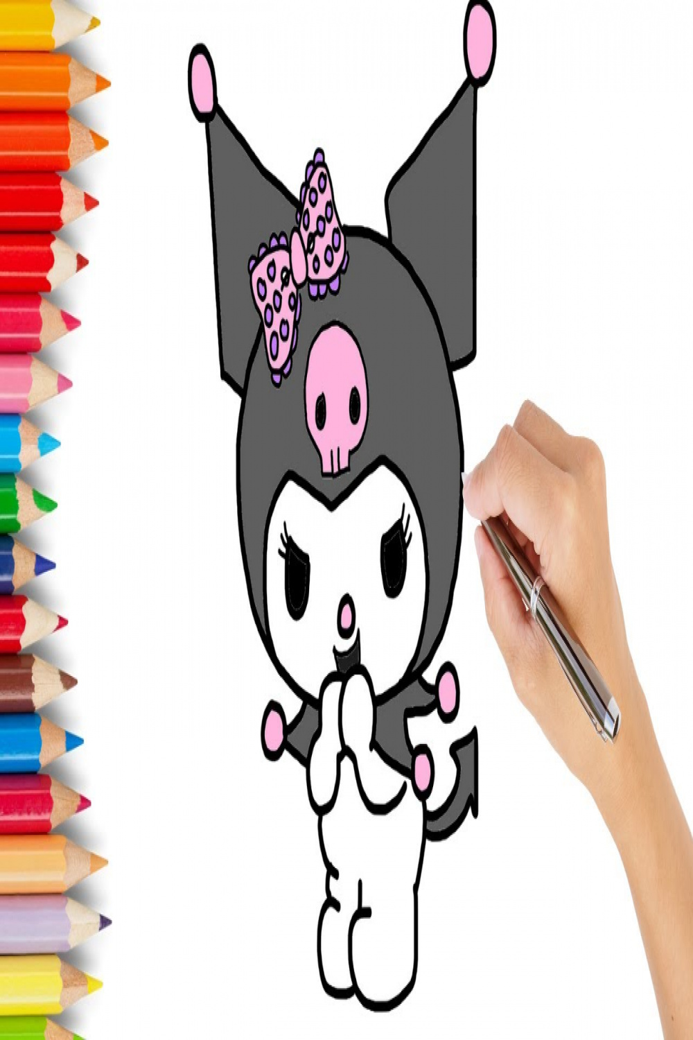 How to Draw Kuromi Easy  Sanrio  Cute Easy Step By Step Drawing Tutorial