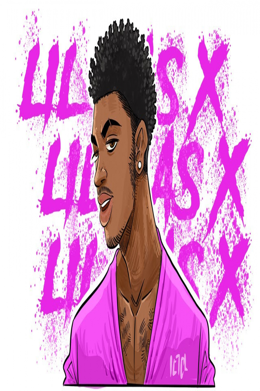 How to draw lil nas x  Idustry Baby