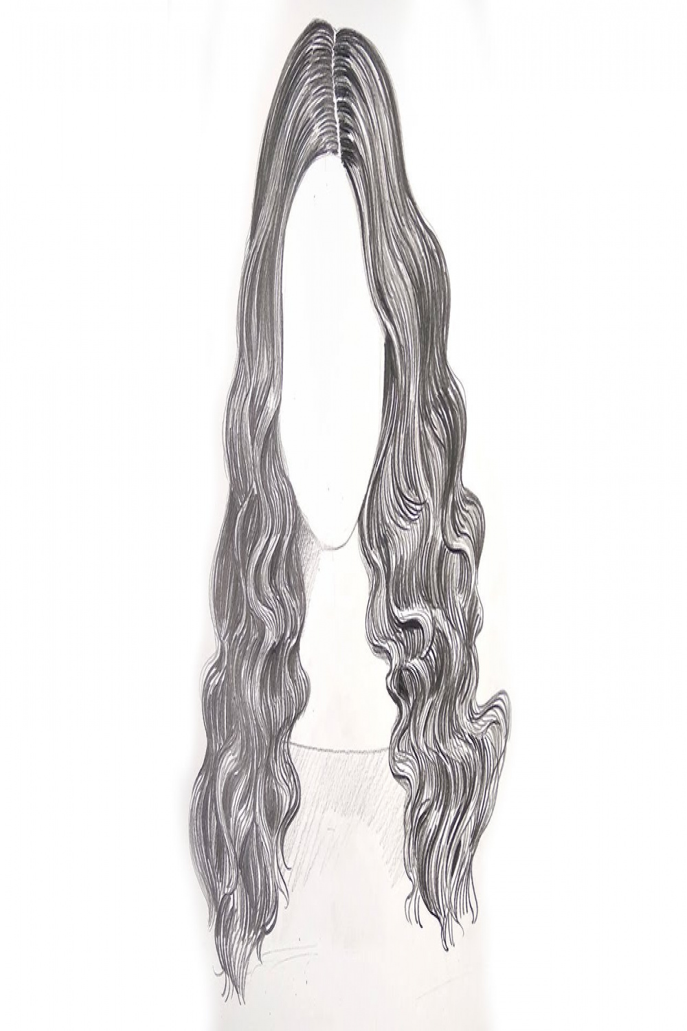 How to Draw Long Curly Hair : Step by Step  A girl with beautiful hair  Pencil Sketch drawing