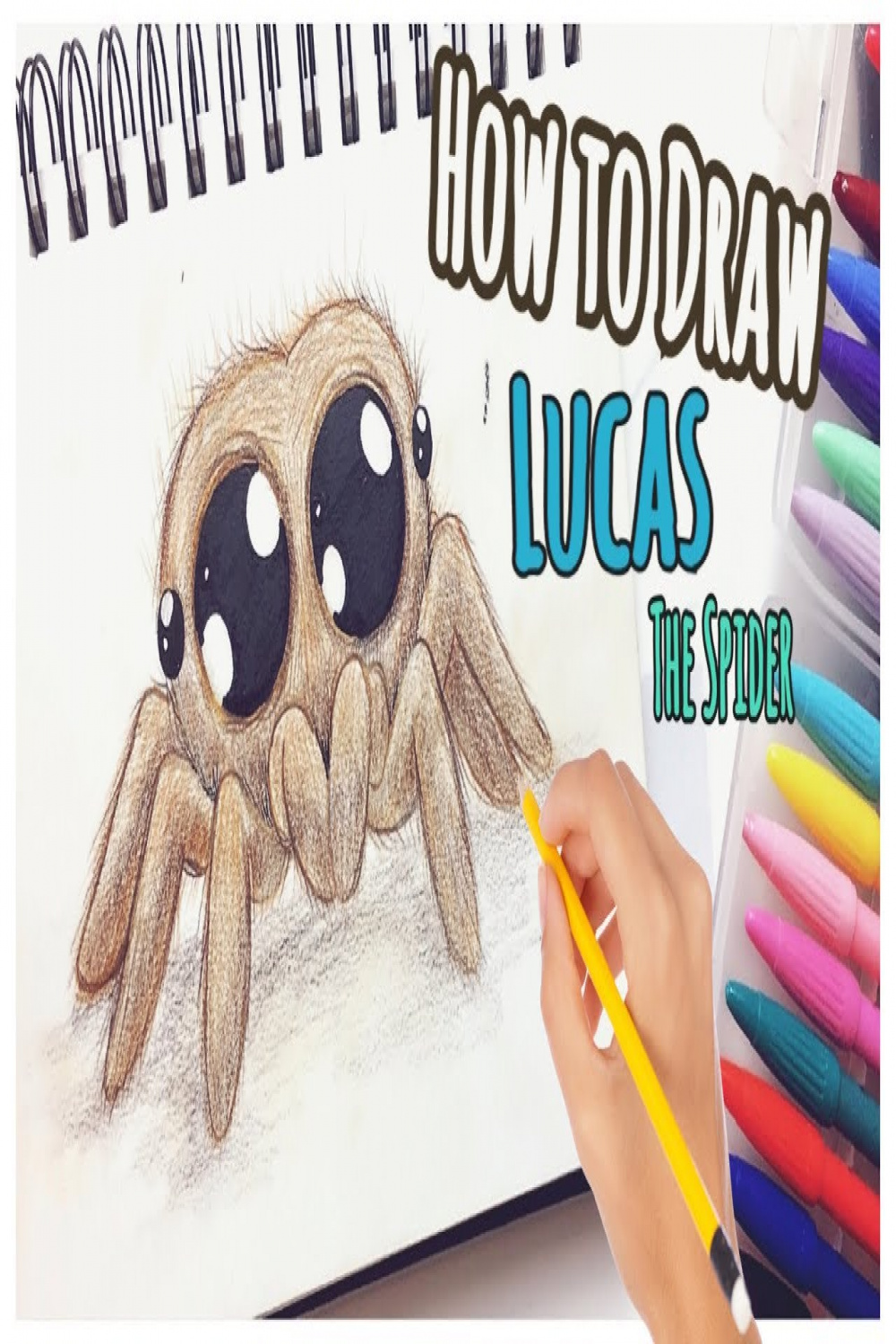 HOW to DRAW - LUCAS the SPIDER! (Cute & Easy)💜