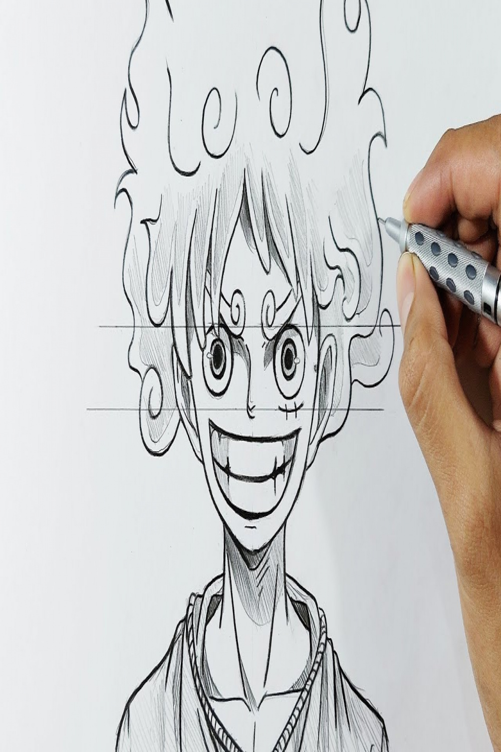 How to Draw Luffy Gear  Sun God Nika - One Piece [Step by step]