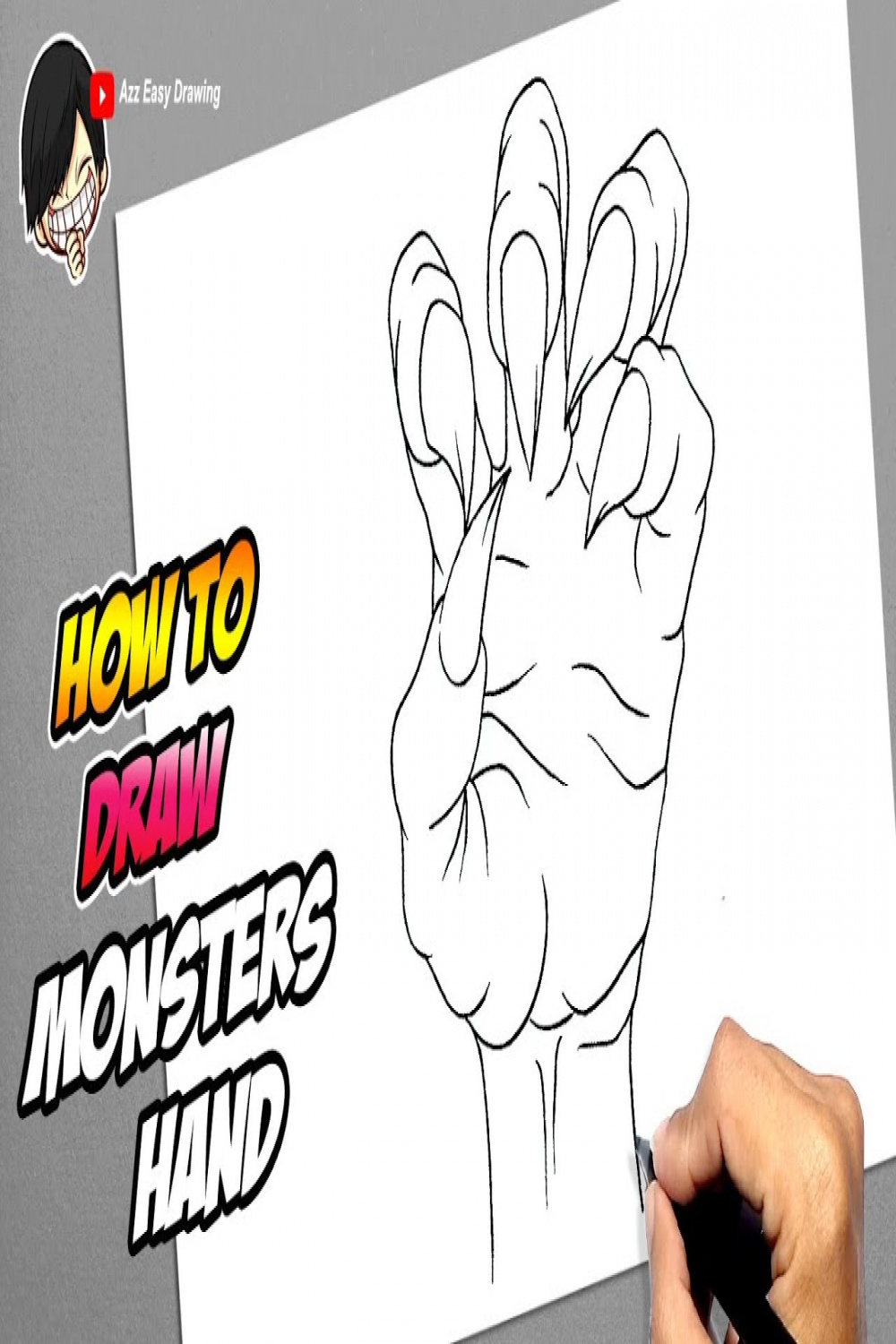 How to draw Monsters Hand