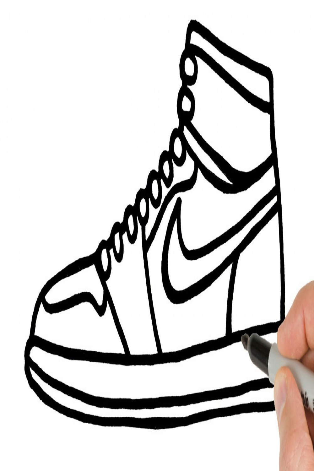 How to Draw Nike Air Jordan Sneakers Easy