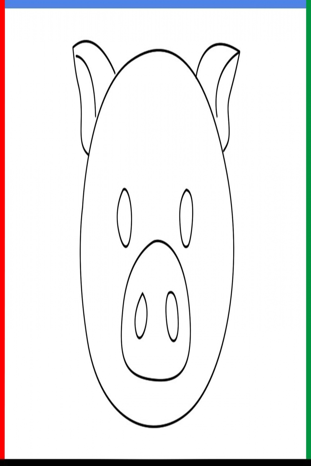 How to draw Pig face Emoji step by step for beginners