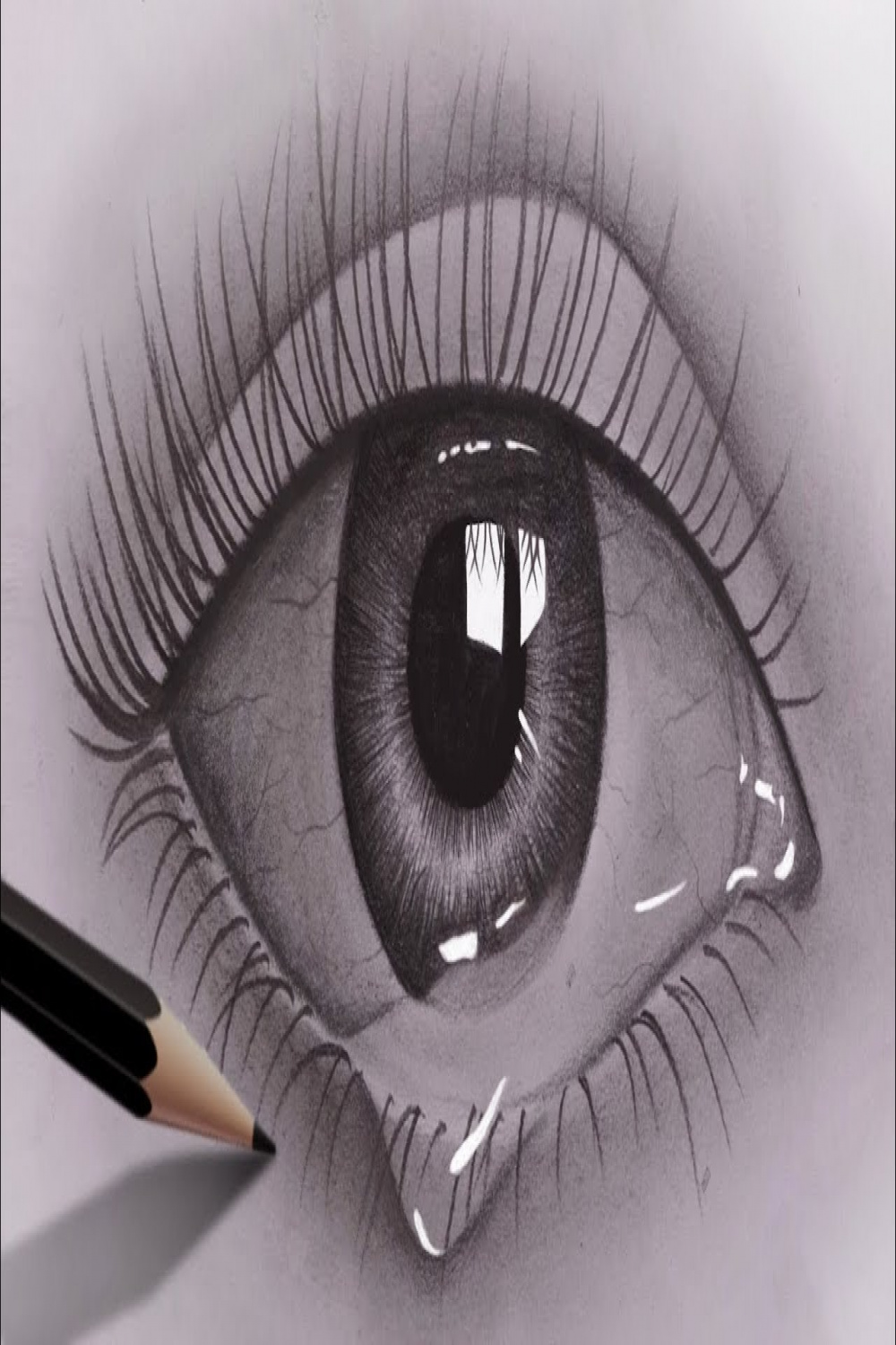 How to draw realistic eyes for beginners with pencil  Pencil Sketch Video   Easy to draw