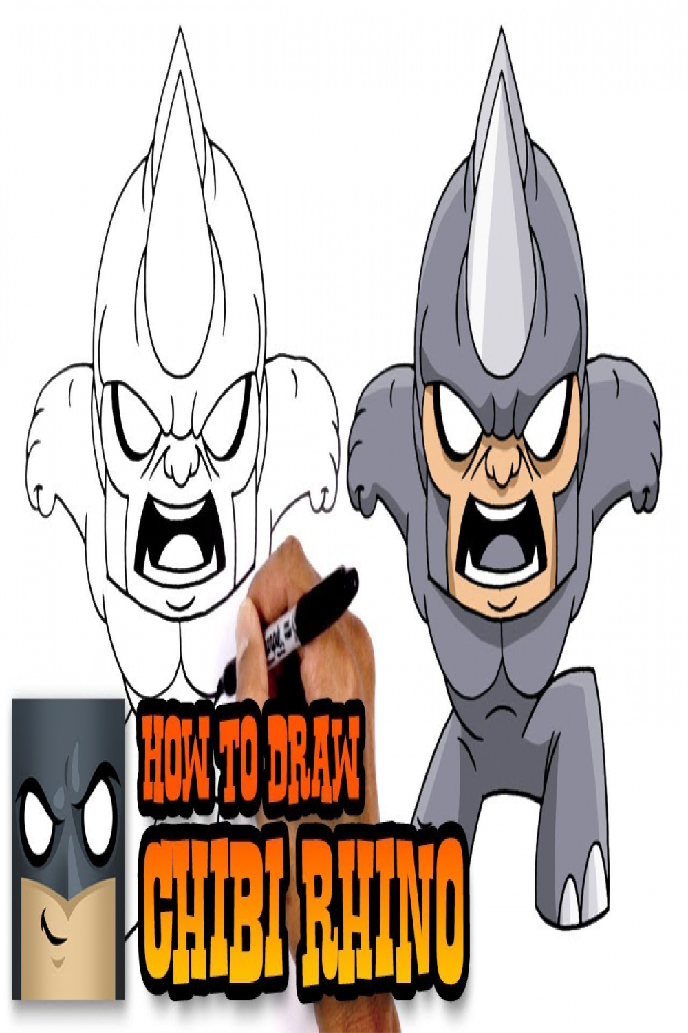 How to Draw Rhino  Marvel Comics