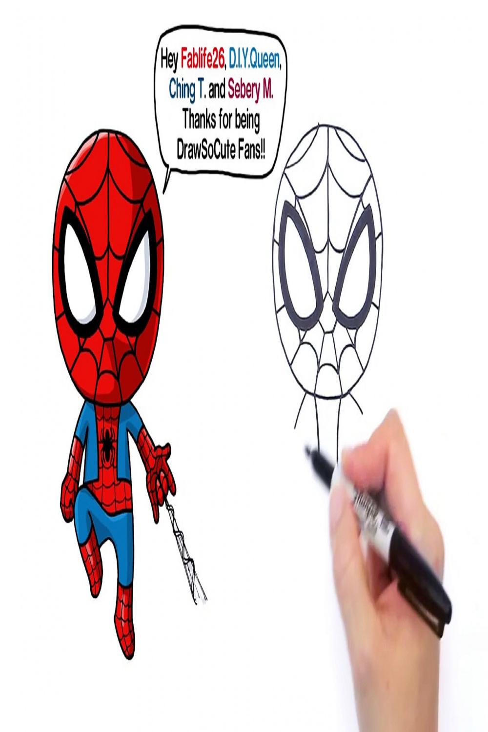 How to Draw Spider-Man Easy  Marvel