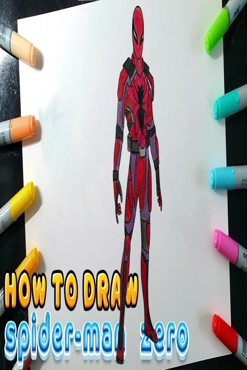 How to draw Spider-man Zero from fortnite chapter  season