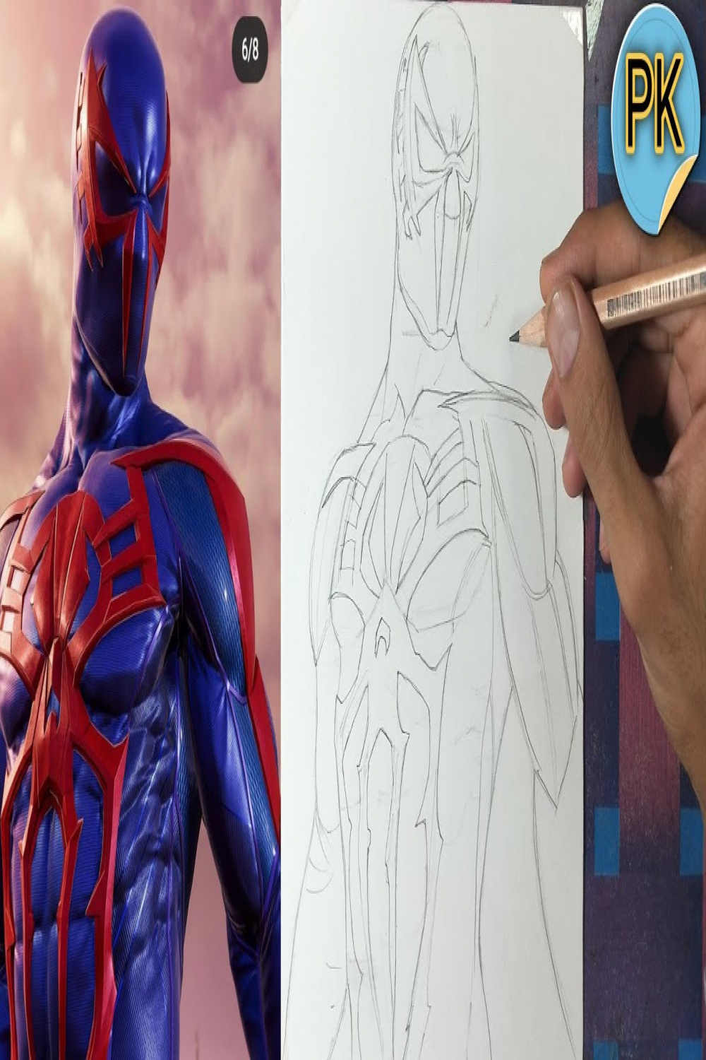 How to Draw SPIDERMAN  Easy Outline Technique For Beginners