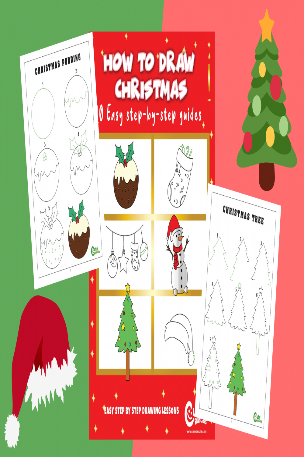 How To Draw:  Step-By Step Christmas Drawing Activities For Kids