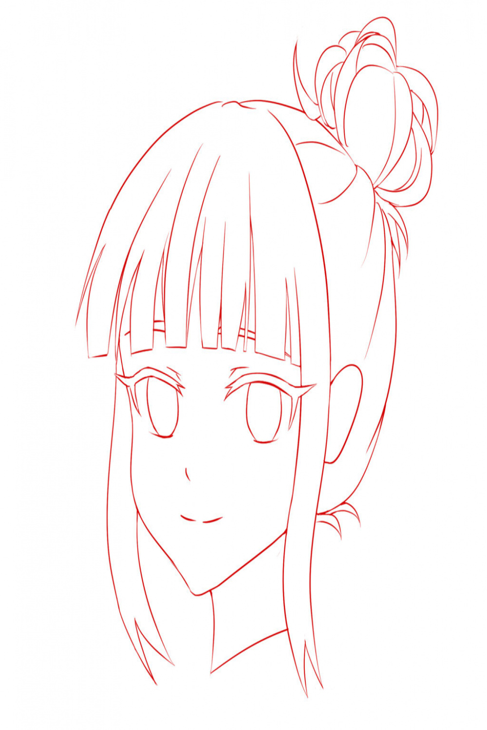 How to draw the head and face in / view – Anime Style – Mary Li Art