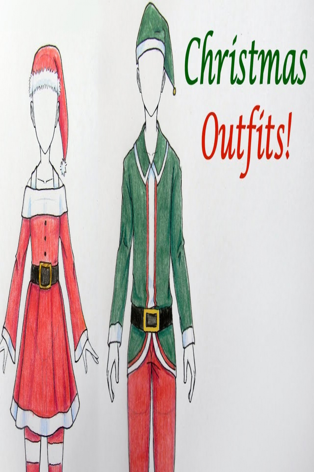 How to Draw Two Christmas Outfits!
