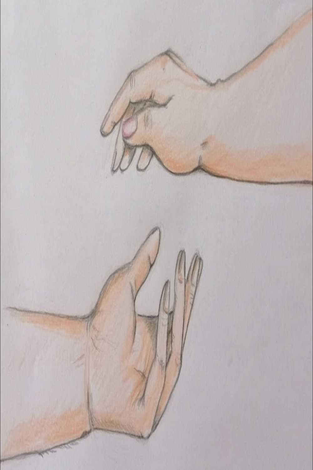 How to draw two hands  The Beginning