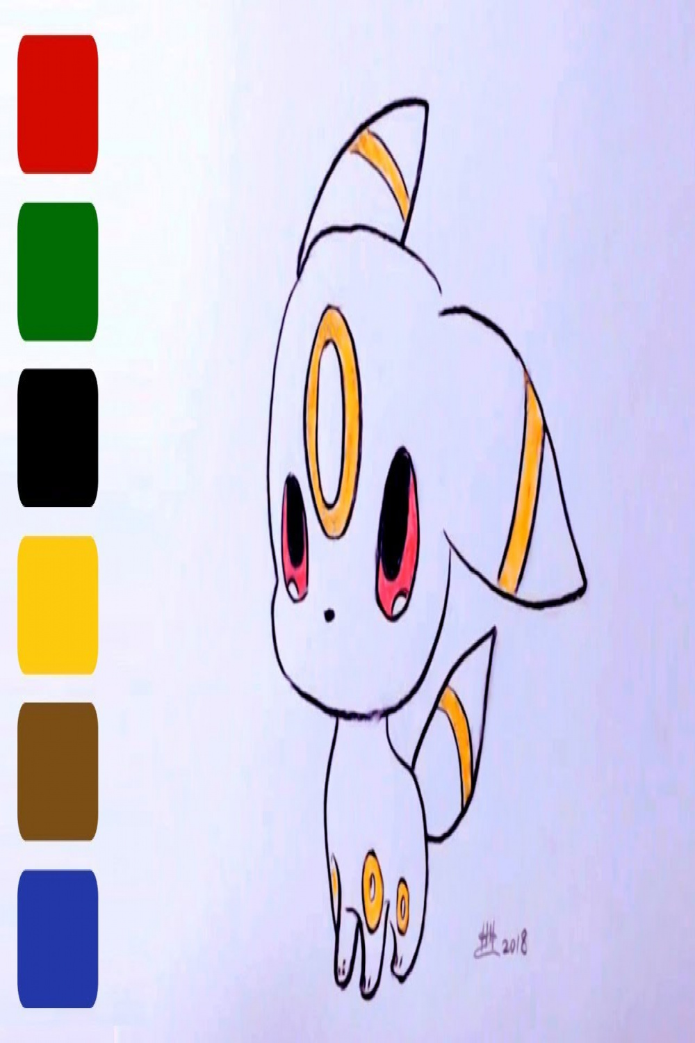 How to Draw Umbreon from Pokemon