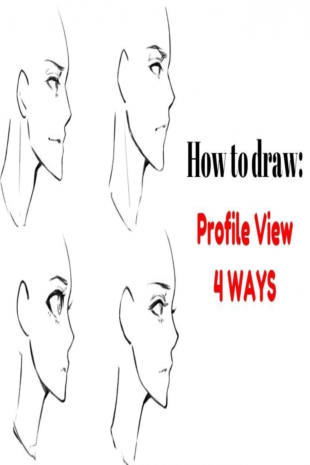 How to: Draw / View (SIDE VIEW)  Anime side view, Side face drawing,  Tracing pictures
