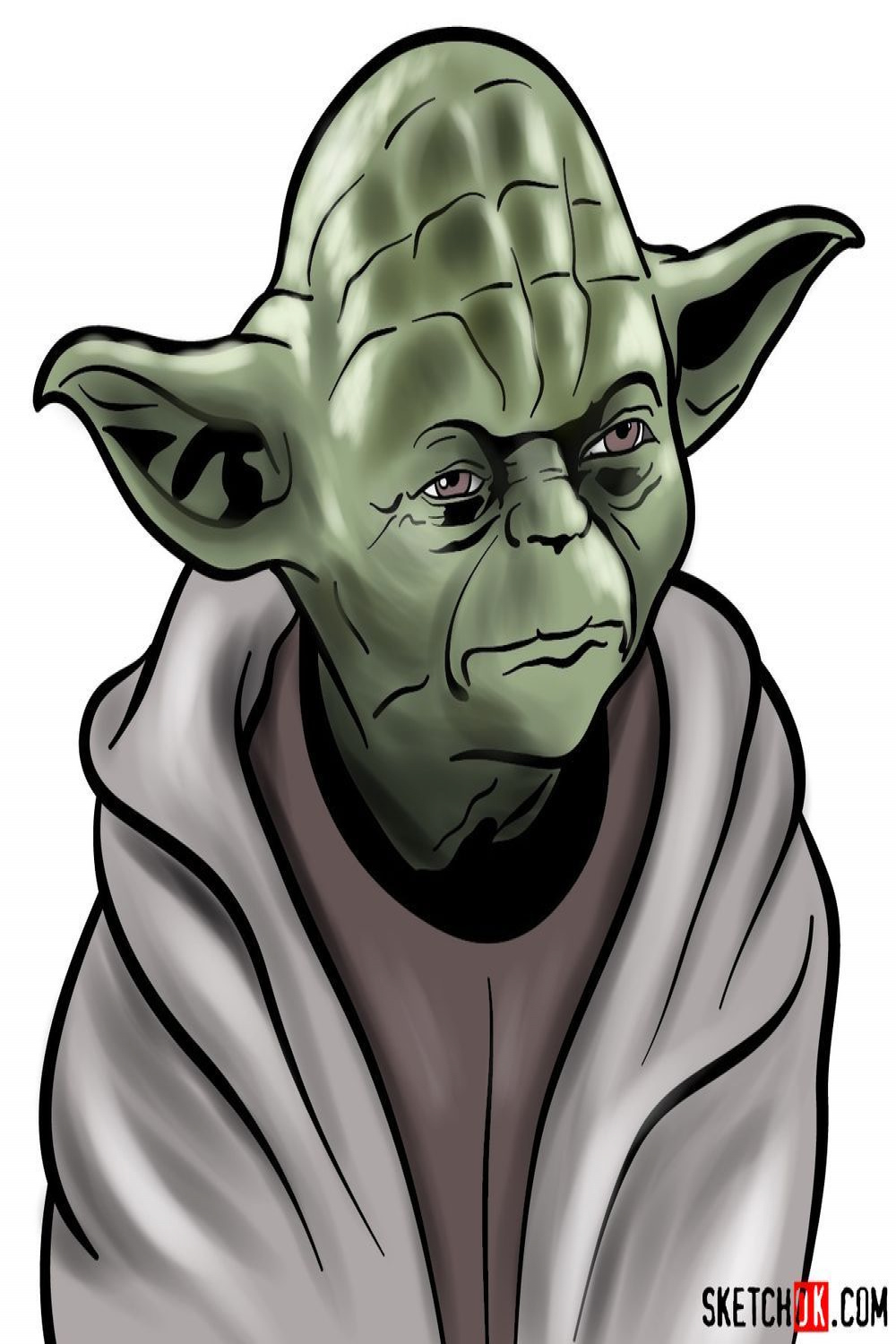 How to draw Yoda