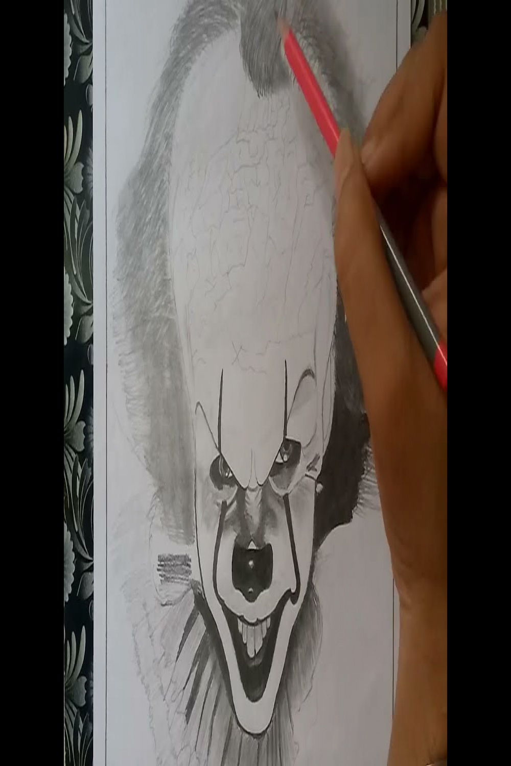How to make Joker sketch  Horror Pennywise Joker  IT movie joker drawing   Ghost joker
