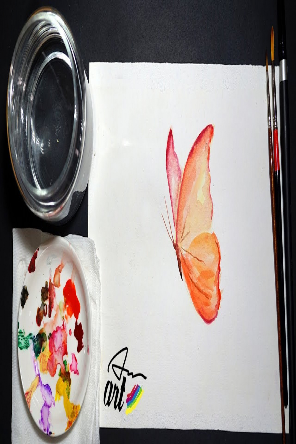 How To Paint a Butterfly - Watercolor Tutorial for Beginners