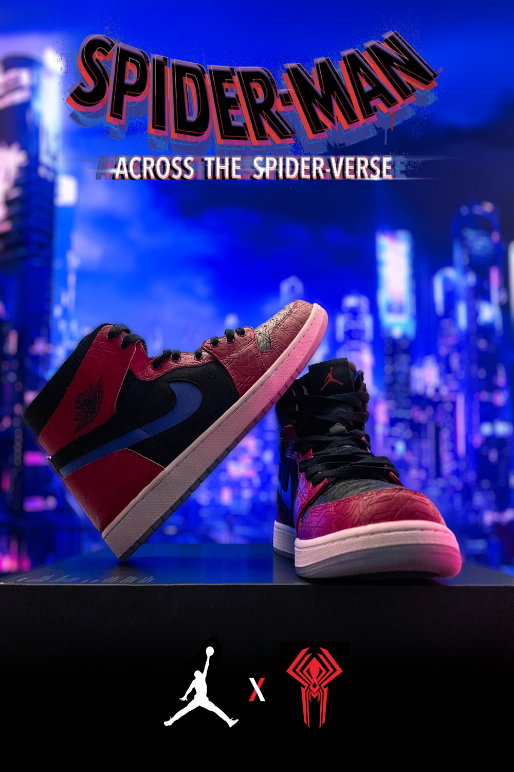 I made some Spiderman  Jordan s inspired by his costume in