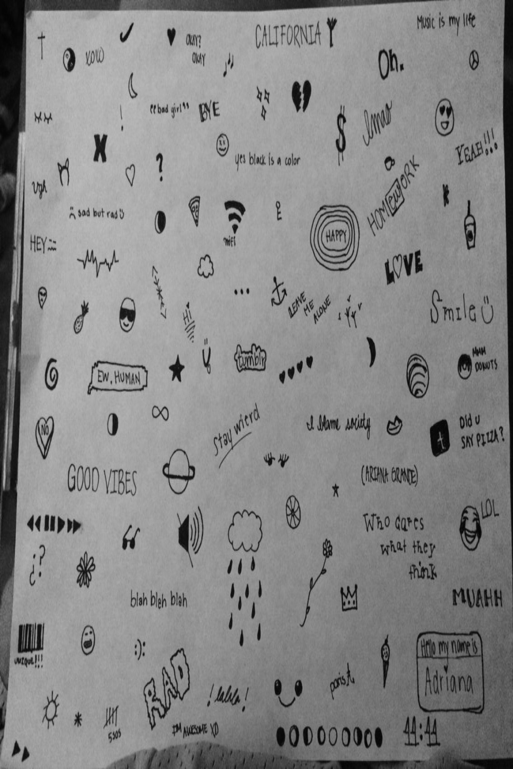 IamAdrianaG on Pinterest  Doodle art journals, Hand doodles