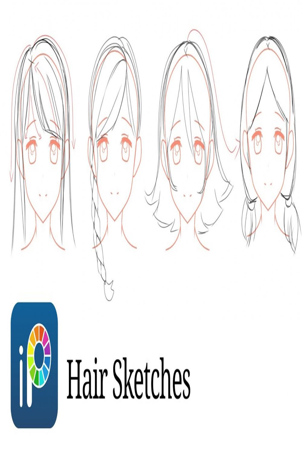 Ibispaint X - Drawing Hair (sketches) a waste of time