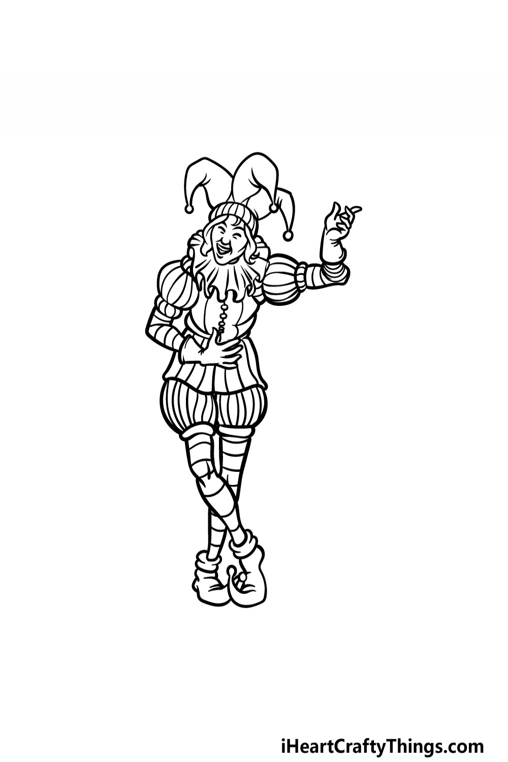 Jester Drawing - How To Draw A Jester Step By Step