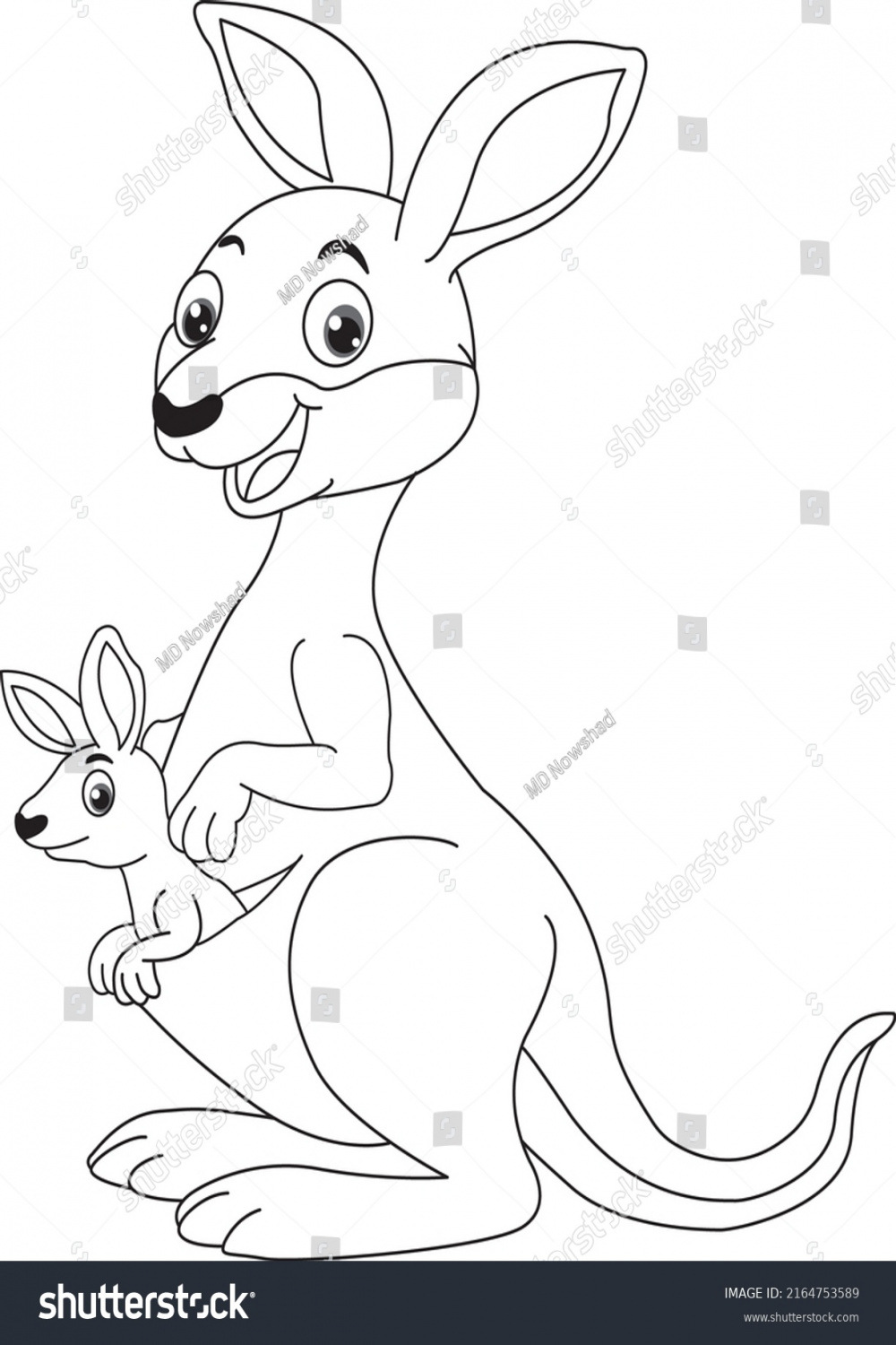 Kangaroo Outline Photos, Images and Pictures