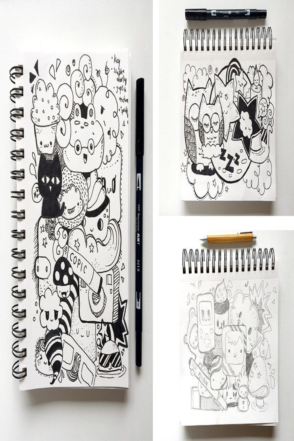 Kawaii collage sketches  Kawaii doodles, Kawaii drawings, Drawings