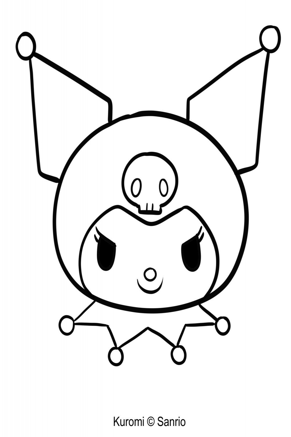 Kuromi Coloring Pages - Online Cartoons  Fotos para dibujar